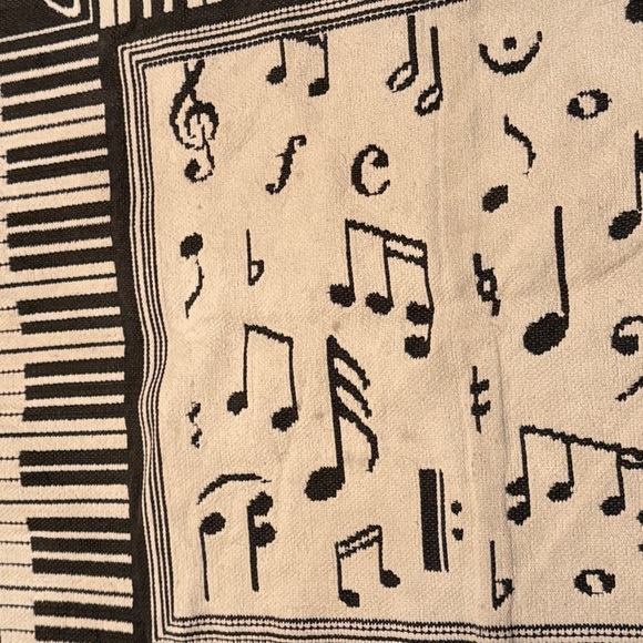 Piano music note Friendship House Melody Tapestry Music Rug EUC frm Music Studio - Picture 3 of 9